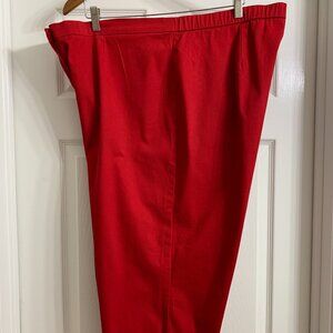 Vintage Blue Woman Red Capri Pants, Size 24W